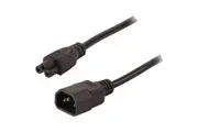 Prolink IEC C14 to C5 Clover Leaf Plug Heavy Duty AC Power Lead 3m Black