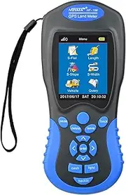 LANRU NF-198 GPS Land Meter Handheld Digital LCD Farmland Area Length Height Pressure Satellite Measuring Device, Automatic Manual Vehecile Mode, Outdoor Greenland Surveying Measurement Tool