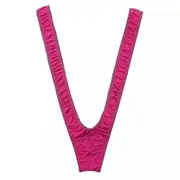 Borat,mankini For Men, Men's Thong Mankini V Sling Straps Costume Underwear-WG Rose red