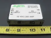 12V .360A - PC Mount Power Supply - Martel 12.360PM-3 *NOS*
