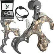 Compound Bow Release Aids Trigger 3 4 Finger Grip Thumb Button Archery Hunting