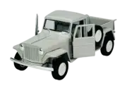 WELLY OLD TIMER 1947 JEEP WILLYS PICKUP GRAY 1:34 DIE CAST METAL MODEL NEW BOX