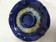 Crystal Geode Style ?Tea Light Candle Holder ?Ash tray Deep Blue Made in USA