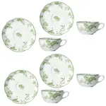Bernardaud Albertine Tea Cup & Saucer, Set of 4