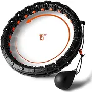 SQUATZ Exercise Hula Hoop for Adults Weight Loss - Weighted Hula Hoop for Workout, Adjustable & Detachable Weighted Hula-Hoop
