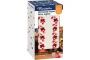 Mirabella Christmas 20 Wire Lights 1.9m Battery Operated Candy Cane each