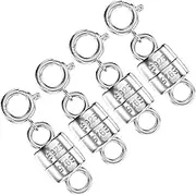 925 Sterling Silver Magnetic Necklace Clasps and Closures,Mini Bracelets Clasp Converter Gold and Silver Chain Extender for Jewelry Making Supplies