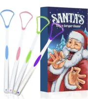 4k Christmas Gift Stocking Stuffer Tongue Scraper Cleaner Brushing and Scraping
