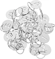 jojofuny 20pcs Metal Tags: 1-20 Stainless Steel Numbered Key Tags - Round Metal Charms For Labeling - Number Keychain For Warehouse And Exhibition