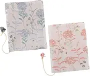 HOODANCOS 2pcs Dandelion Embroidered Book Covers Handmade Fabric Jackets for Notebooks Journals Files Stylish Versatile Protection with
