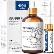 HIQILI Grapefruit Essential Oil, Pure Natural Grapefruit Oil for Diffuser, Skin Hair Care - 100ml 3.38 Fl Oz