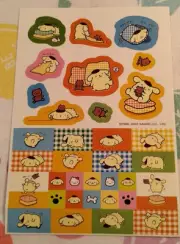 VINTAGE Sanrio 2000 Pompompurin Sticker Sheet -NEW