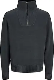 JACK & JONES Men's Jorfrederiksberg Knit Half Zip Knitted Jumper