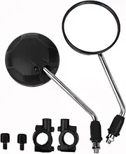 Minho Universal Rearview Mirrors X War 10mm Bolt Handle Bar Mount Clamp Fit for Honda MSX125 Grom 2014-2022 CMX 300 500 Rebel 2017-2022 Silver Round Motocycle Mirror Monkey 125