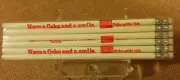 Coca Cola Coke Pencils Vintage White Have a Coke and a Smile 1970s NEW Pkg of 12