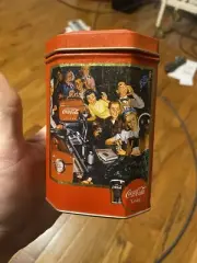 Vintage Coca-Cola Collectible Shucks Popcorn Tin Can Advertisements