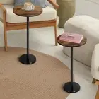 Set of 2 Small Side Table for Small Spaces 2 Packs Drink Table 1 Brown+black-2