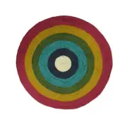 Oussum Round Area Rug Natural Jute Handmade Rugs Fisheye Bliss Indoor Carpet Mat