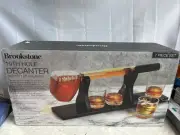 Brookstone 19th Hole Golf Themed Whiskey Decanter Set, NEW in box