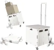Foldable Shopping Trolley, Portable Utility Cart with Stair Climbing Wheels, Col