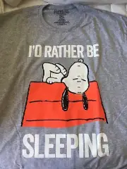 PEANUTS~Snoopy~I’d RATHER BE SLEEPING”~2XLarge~TEE~UNISEX~ Men/Wom’s~NEW~FAST SH