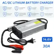 30A 14.6V Lithium AC DC Battery Charger for 12V Lithium Iron LiFePO4 Battery