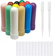 ZIOJOVK zison Nasal Inhaler Tubes Kit Contains: 12 Empty Nasal Inhaler Tubes (with Wicks) 2 droppers