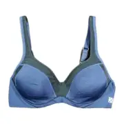 Natori Size 34B Yogi Convertible Sports Bra Full Coverage Feather Navy Blue NWT