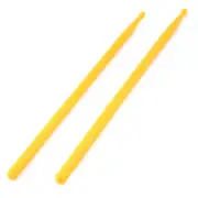 2 Pcs Yellow Plastic Tip 5A Drum Sticks Music Band Drumsticks