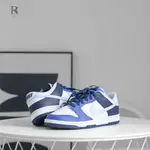 ΝΙΚΕ DUNK LOW 經典 男款 反轉 皮革  午夜藍 白藍 FQ8826-100