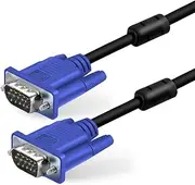 Premium VGA SVGA D-SUB Male to Male Cable M/M Display Cord for PC Computer/Laptop to LCD Monitor TV Projector 1.5M 3M (1.5M Blue)