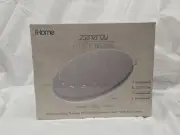 iHome Zenergy White Soothing Noise Sound Machine +12 Tracks Rechargeable