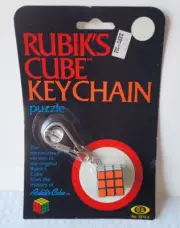 Vintage Rubik's Cube Keychain Puzzle Pic n Save Price Tag New Sealed on Card