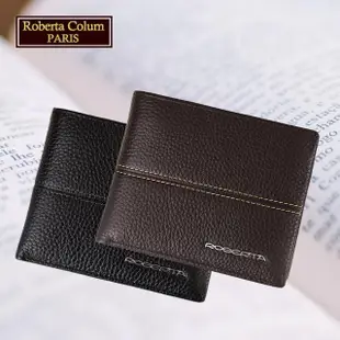 【Roberta Colum】諾貝達專櫃皮夾 進口軟牛皮短夾 短版皮夾(25005-2咖啡色)