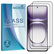 [2 Pack] Full Coverage OPPO Reno12 Pro 5G Tempered Glass Crystal Clear Premium 9H HD Screen Protector by MEZON (OPPO Reno12 Pro 5G, 9H Full) – FREE EXPRESS