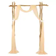 Wedding Arch Draping Fabric, 8 Panels 20 FT Backdrop Curtains, Champagne