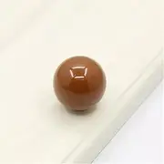 Colorful Ceramic Cabinet Door Handle Simple Round Ball Shaped Cupboard Wardrobe Drawer Single Hole Children's Room Handles|Cabinet Pulls| - - (Color: Brown)