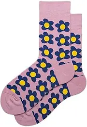 [pants & sox] Floral Pink Casual Cotton Socks For Women 2-8