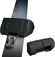 GODTERA Car Universal Seat Belt Clips Cover,Seat Belt Buckle Protector for Car, Anti-Scratch Silicon Seat Belt Buckle Protector (Black, Large Size)