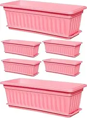 Window Boxes Planter, Railing Planter Box, 6X Weather Resistant Container Built-in Drainage Holes Accessories for Growing Vegetables Kitchen