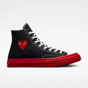 Converse Chuck 70 CDG HI Black/Red-Egret A01793C Men's Size 6 Medium