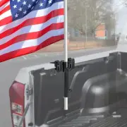 No Drilling Side Flag Pole Mount Kit for Truck Bed,Universal Black Flagpole H...