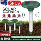 20x Multi Pulse Plus Ultrasonic Solar SNAKE REPELLER & Pest Rodent Repellent