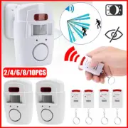 Wireless Motion Sensor Alarm + 2 Remote Controls Home Shed Garage Security PIR