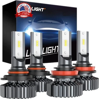 9005 H11/H9/H8 Combo LED Faros Altos y Bajos Kit de Bombillas Super Brillante