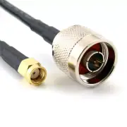 Alfa C200 RF pigtail cable RP-SMA plug to N type male plug 9 meters 30 feet