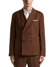 Peserico Regular Fit Double Breasted Blazer