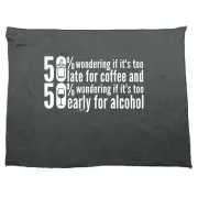 50 Percent Coffee Alcohol - Funny Novelty Sports Microfiber Towel Gift Gifts