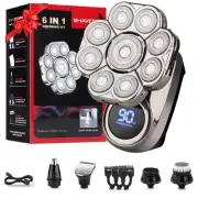 9D Head Shavers for Bald Men, Electric Shaver for Men,6 in 1 Mens Grooming Ki...