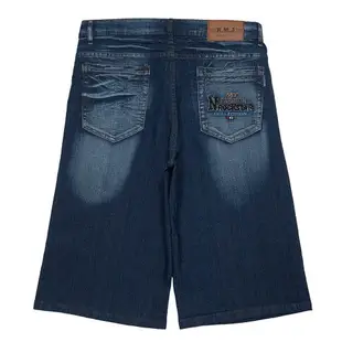 牛仔短褲 貓爪刷白牛仔褲 彈性短褲 車繡後口袋丹寧 Men's Jeans Denim Shorts Jeans Shorts Short Pants Embroidered Pockets (321-0086-32)牛仔色 M L XL 2L 3L 4L (腰圍:28~39英吋/71~99公分) 男 [實體店面保障] sun-e